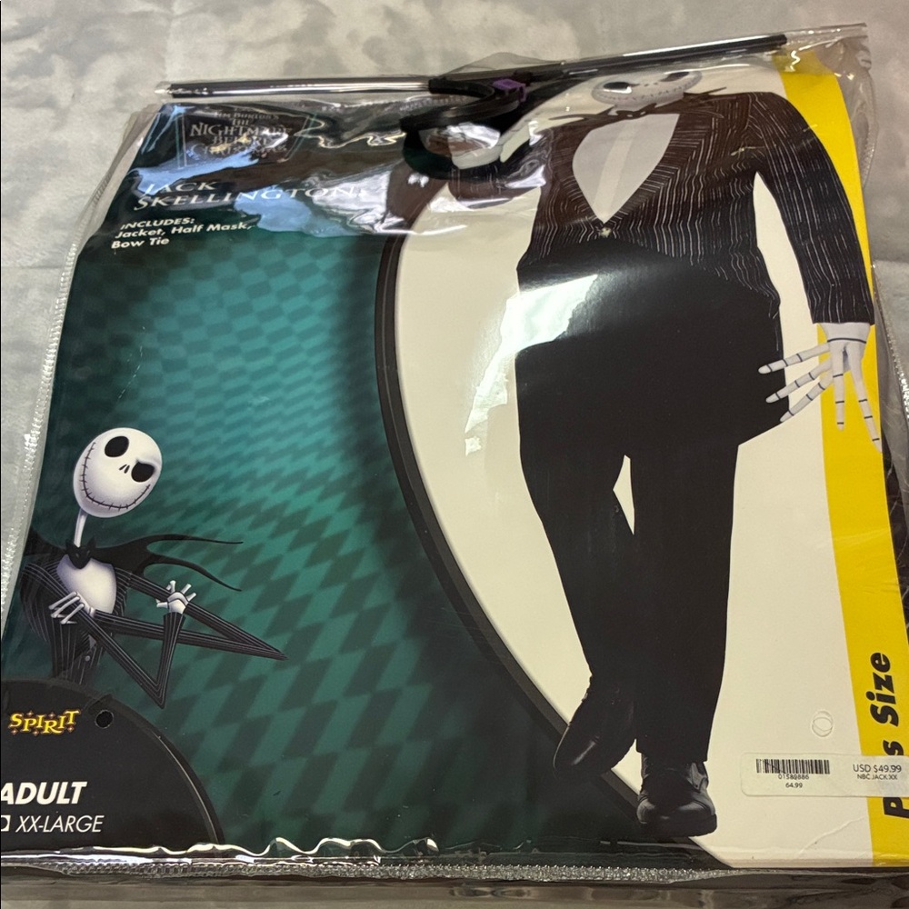 NWT Spirit Jack Skellington Adult Plus Sz. XXL Men’s Costume